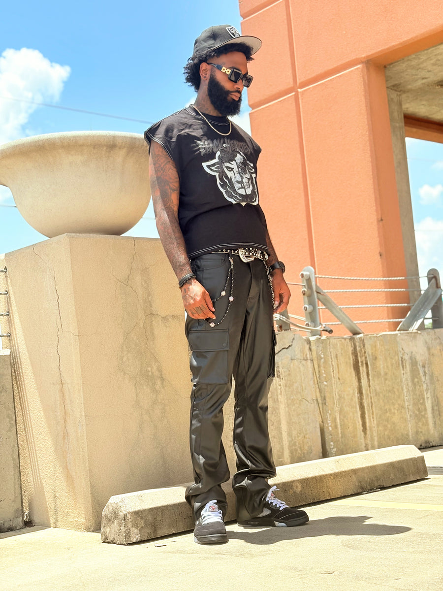 Black Hearted Sleeveless Tee